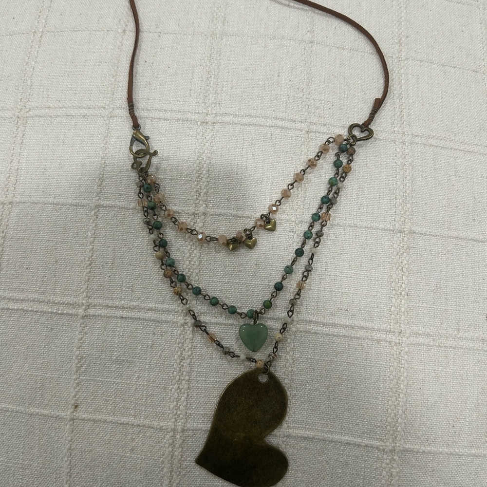 Heart Pendant Layered Necklace